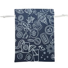 Internet Planets Drinks Computers  Lightweight Drawstring Pouch (xl)