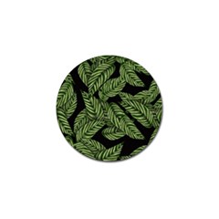 Leaves Pattern Tropical Green Golf Ball Marker (4 Pack) by Pakrebo