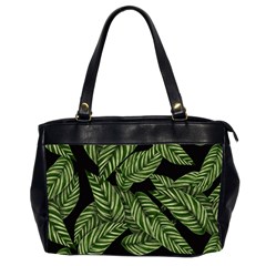 Leaves Pattern Tropical Green Oversize Office Handbag (2 Sides) by Pakrebo