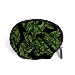 Leaves Pattern Tropical Green Accessory Pouch (small) by Pakrebo