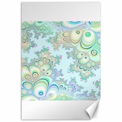 Pattern Background Floral Fractal Canvas 24  X 36  by Pakrebo