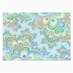 Pattern Background Floral Fractal Large Glasses Cloth by Pakrebo