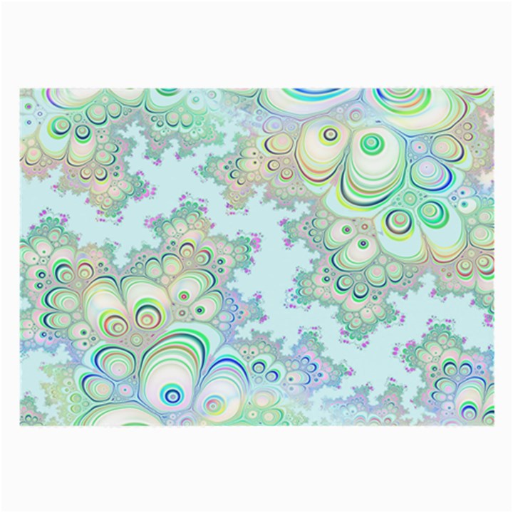 Pattern Background Floral Fractal Large Glasses Cloth (2 Sides)