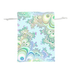 Pattern Background Floral Fractal Lightweight Drawstring Pouch (l)