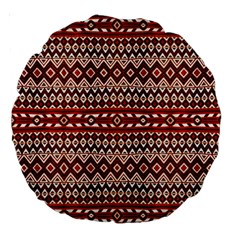 Navajo 2 Large 18  Premium Round Cushions by ArtworkByPatrick