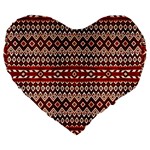 Navajo 2 Large 19  Premium Heart Shape Cushions Front