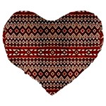 Navajo 2 Large 19  Premium Heart Shape Cushions Back