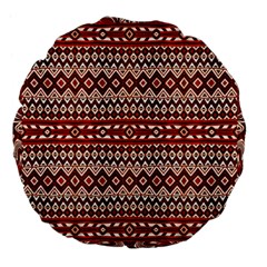 Navajo 2 Large 18  Premium Flano Round Cushions by ArtworkByPatrick