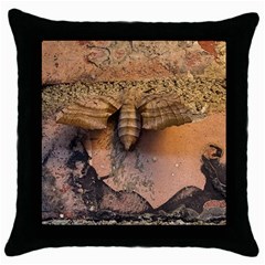 Night Moth Throw Pillow Case (black) by Riverwoman