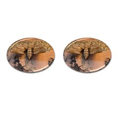 Night Moth Cufflinks (oval) by Riverwoman