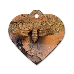 Night Moth Dog Tag Heart (one Side) by Riverwoman