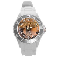 Night Moth Round Plastic Sport Watch (l) by Riverwoman