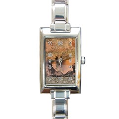 Night Moth Rectangle Italian Charm Watch by Riverwoman