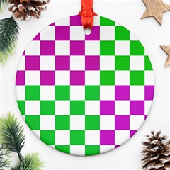 Checkerboard Again 1 Ornament (round) by impacteesstreetwearseven