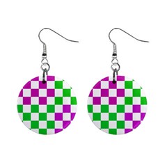 Checkerboard Again 1 Mini Button Earrings by impacteesstreetwearseven