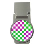 Checkerboard Again 1 Money Clips (Round)  Front