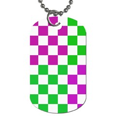 Checkerboard Again 1 Dog Tag (one Side) by impacteesstreetwearseven