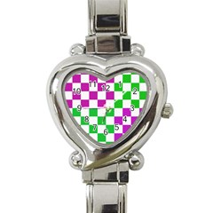 Checkerboard Again 1 Heart Italian Charm Watch by impacteesstreetwearseven