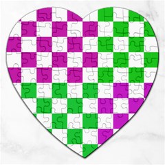 Checkerboard Again 1 Jigsaw Puzzle (heart) by impacteesstreetwearseven