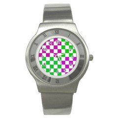 Checkerboard Again 1 Stainless Steel Watch by impacteesstreetwearseven