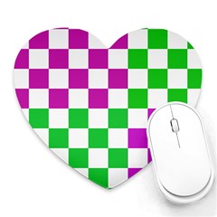 Checkerboard Again 1 Heart Mousepads by impacteesstreetwearseven