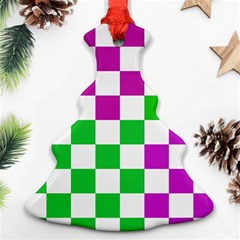 Checkerboard Again 1 Christmas Tree Ornament (two Sides) by impacteesstreetwearseven