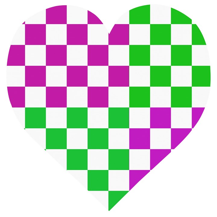 Checkerboard Again 1 Wooden Puzzle Heart