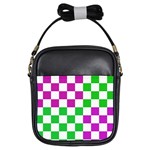 Checkerboard Again 1 Girls Sling Bag Front