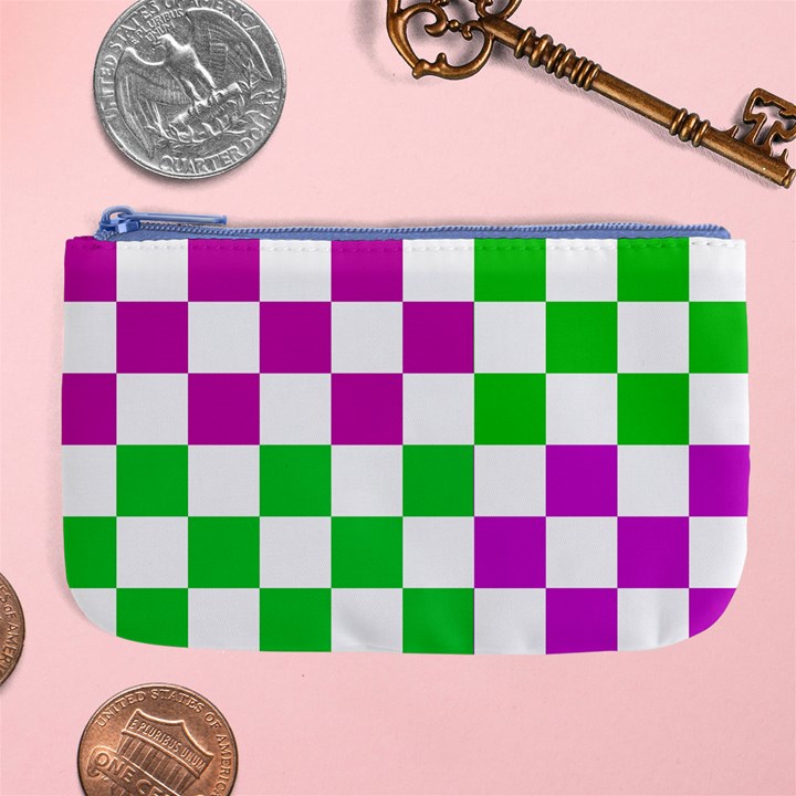 Checkerboard Again 1 Large Coin Purse