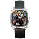 Design 3 Square Metal Watch Front