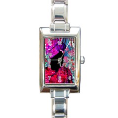 Pattern 4 Rectangle Italian Charm Watch by TajahOlsonDesigns