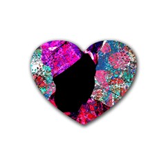 Pattern 4 Rubber Coaster (heart)  by TajahOlsonDesigns