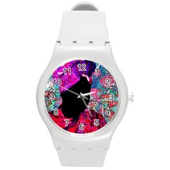 Pattern 4 Round Plastic Sport Watch (m) by TajahOlsonDesigns