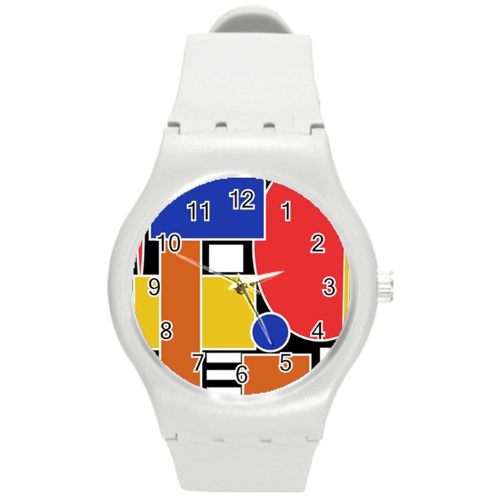 Tajah Olson Designs Round Plastic Sport Watch (M)