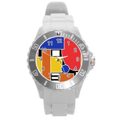 Tajah Olson Designs Round Plastic Sport Watch (l) by TajahOlsonDesigns