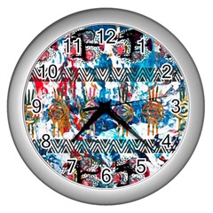 Tajah Olson Designs  Wall Clock (silver) by TajahOlsonDesigns