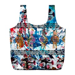 Tajah Olson Designs  Full Print Recycle Bag (l) by TajahOlsonDesigns