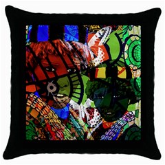 Design 4 Throw Pillow Case (Black)