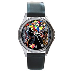 Tajah Olson Designs  Round Metal Watch by TajahOlsonDesigns