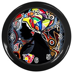 Tajah Olson Designs  Wall Clock (black)