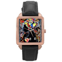 Tajah Olson Designs  Rose Gold Leather Watch  by TajahOlsonDesigns