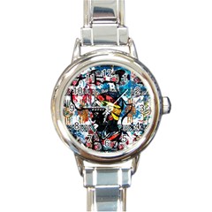 Tajah Olson Designs  Round Italian Charm Watch by TajahOlsonDesigns