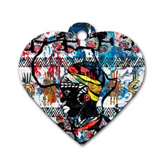 Tajah Olson Designs  Dog Tag Heart (two Sides) by TajahOlsonDesigns