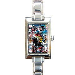 Tajah Olson Designs  Rectangle Italian Charm Watch by TajahOlsonDesigns