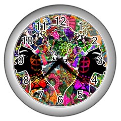 Design 2 Wall Clock (silver) by TajahOlsonDesigns