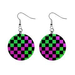 Checkerboard Again 1a Mini Button Earrings by impacteesstreetwearseven