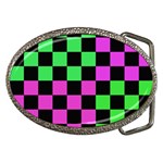 Checkerboard Again 1a Belt Buckles Front