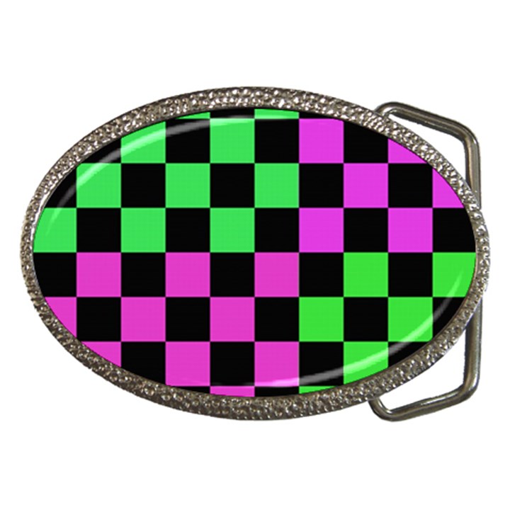 Checkerboard Again 1a Belt Buckles