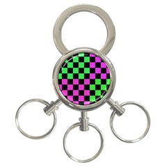 Checkerboard Again 1a 3-ring Key Chain by impacteesstreetwearseven