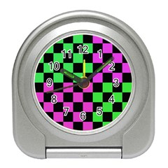 Checkerboard Again 1a Travel Alarm Clock by impacteesstreetwearseven